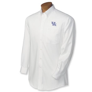 Kentucky Wildcats Men's LS Nailshead Sport Shirt - White